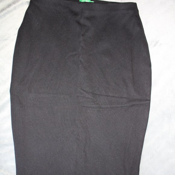 dip Women's Black Knee Length Slit Back Pencil Skirt ~XS~ - Picture 1 of 5